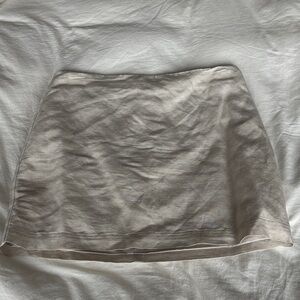 H&M Cream A-Line Mini Skirt